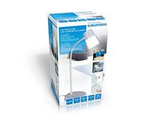 Grundig 871125215713, lampada da tavolo led, Plastica, Bianco, 14 x 17 x 48 cm