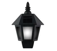 grundig Applique Solare a LED, Effetto Luce Fredda/Fiamma, IP44, Nero