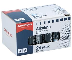 Grundig Batterie AA - Batterie alcaline 1,2 V 2100 mAh - 24 pezzi AA per telecomandi, giocattoli, orologi da parete - non ricaricabili