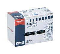 Grundig Batterie AAA 18 Pezzi - Pile AAA Alcaline 1,5V - Confezione Risparmio 950mAh - per Telecomandi Giocattoli Orologi e Dispositivi Domestici