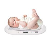 Grundig Bilancia Neonato Digitale - Precisione 10 Grammi - Max 20 Chili - Bilancia Pesapersone Digitale Funzione Tara - Neonato Accessori Utili Bilanciamo - Bianco