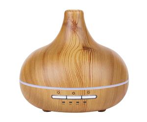 Grundig Diffusore di Aroma 300ml - Diffusore Elettrico di Aroma con Illuminazione LED e Timer - Aromaterapia con Oli Essenziali - Diffusore Senza Fili - Bambù