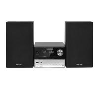 GRUNDIG - Home Audio Micro System Hi-Fi CMS 3000 BT Lettore CD Supporto MP3 / WMA Potenza Totale 30 W USB Nero / Argento