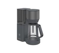 GRUNDIG KM 7340 - Macchina da caffè con filtro, potenza 1150 W, funzione antigoccia, funzione aroma, spegnimento automatico, filtro permanente, 1,25 litri, caraffa in vetro da 10 tazze, Dark Inox