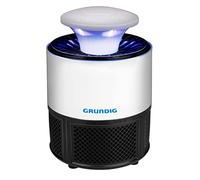 Grundig Lampada a LED per insetti - Lampada per zanzara - 6 LED - Presa elettrica - Facile da trasportare - Bianco/Nero