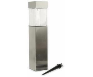 Grundig Lampada ad energia solare, Acciaio, Argento/Bianco, 5.5 x 5.5 x 39 cm