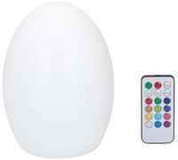 GRUNDIG Lampada da tavolo a LED a forma di uovo - lampada RGB - lampada da tavolo a batteria - con telecomando - diversi colori e modalità - funzione timer da 4 a 8 ore - plastica - bianco