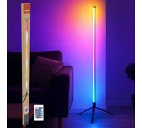 Grundig Lampada da terra LED 120 cm - Lampada da terra RGB con telecomando - Light Bare per soggiorno e camera da letto - Alimentazione USB - con 4 modalità di illuminazione e 60 LED - per Gaming