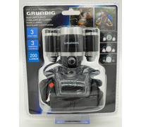 Grundig Lampada da Testa 3 LED Rotes Luce Posteriore Proiettore Nuovo Ovp + Pile