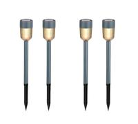Grundig Lampada solare per esterni, 4 pezzi, luce solare da giardino, bianco caldo, illuminazione esterna solare IP44, lampada solare da giardino, con batteria ricaricabile
