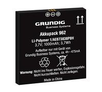 Grundig Li-ION 1000 mAh Batteria - Accessori dittafono (Batteria, Grundig, Digta 7, Nero, Ioni di litio (Li-ION), 1000 mAh)