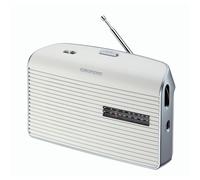 grundig Music 7000X DAB+ Radio da viaggio o a casa, radio portatile, FM, grande display, facile da usare, memoria stazione, radiosveglia, snooze, nero/perla