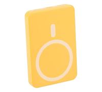 Grundig Power Bank 5000 mAh, Powerbank iPhone compatibile con MagSafe, caricatore con 5 W wireless e USB-C, power bank con indicatore LED, giallo