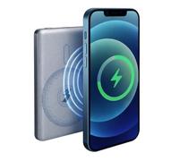 Grundig Powerbank 5000mAh - iPhone MagSafe Compatibile - Ricarica wireless - USB-C - Navy