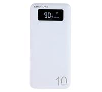 Grundig Powerbank - Caricatore per cellulare - 10000 mAh - 2 X USB - Display LED - con cavo USB