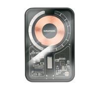 Grundig Powerbank Wireless Transparent 5000mAh - Batteria Esterna USB-C Input e Output - Ricarica Wireless - Compatibile con MagSafe per iPhone 12 e superiori - Compatta - Cavo Type-C Incluso