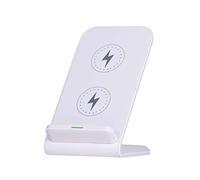 Grundig Supporto per cellulare Qi - 10 W - Supporto cellulare - Free Positioning Technology - Cavo incluso 1 m - Display LED - Bianco