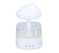 Grundig Umidificatore Ambiente - Diffusore Ambiente con LED 7 Colori - Umidificatore Casa con Effetto Pioggia e Timer - USB-C Vaporizzatore 450ml - Bianco