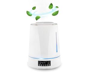 Grundig Umidificatore per Ambiente Aromaterapico 4L - Diffusore di Oli Essenziali - Funzione Timer per Usare con Oli Aromatici - Ideale per Ambienti da 15 a 30 m2 - 26 x 15 x 33 cm - Bianco