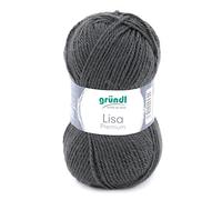 Grundl Lisa Premium Uni Filato, Acrylic, Anthracite, 50 g, 150 unità