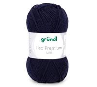 Grundl Lisa Premium Uni Filato, Acrylic, Marino, 50 g, 115 unità