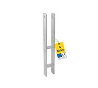 GRUNDLINE - Set di 4 supporti per pali di ancoraggio H 7 x 7 - Ancoraggio per pali - Supporto per pali per cemento - Base di supporto - Supporto per travi - Supporto per pali - Connettori in legno