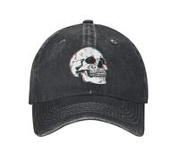 Grunge 3D Skull Unisex Berretto da Baseball Distressed Denim Caps Cappello Moda Outdoor Summer Adjustable Fit Sun cap