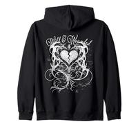 Grunge Goth Y2k Vintage Grafica Gotica Scuro Romanticismo Emo Triste Felpa con Cappuccio