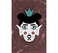 Grunge Notebook in Brick Red color | Creepy Cool Creature Journal for Writing, Sketching & School: A dark alternative notepad with a bold grungy face ... or punk rock vibes, journaling, or doodling.