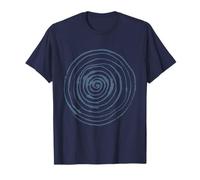 Grunge Spiral Abstract Nature Vintage y2k Earthy Blue Maglietta