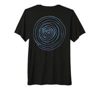 Grunge Spiral Abstract Nature Vintage y2k Earthy Blue Maglietta Premium