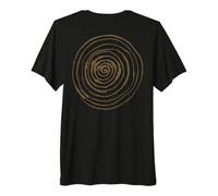 Grunge Spiral Abstract Nature Vintage y2k Earthy Brown Maglietta Premium