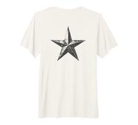 Grunge Star Distressed Retro Vintage Graphic Gray Maglietta Premium