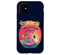 Grunge Summer Vibes Skeleton Flamingo Inflatable E Girl Custodia per iPhone 11