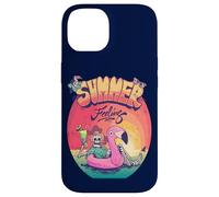 Grunge Summer Vibes Skeleton Flamingo Inflatable E Girl Custodia per iPhone 14