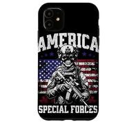 Grunge US Flag Army Skeleton Military Special Forces Custodia per iPhone 11