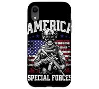 Grunge US Flag Army Skeleton Military Special Forces Custodia per iPhone XR