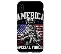 Grunge US Flag Army Skeleton Military Special Forces Custodia per iPhone XS Max