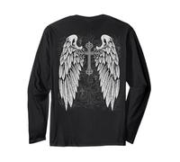 Grunge Wings Angel On Back Cross y2k 2000s Goth Emo Harajuku Maglia a Manica