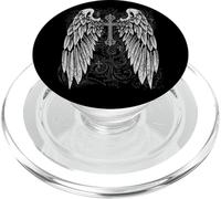 Grunge Wings Angel On Back Cross y2k 2000s Goth Emo Harajuku PopSockets PopGrip per MagSafe