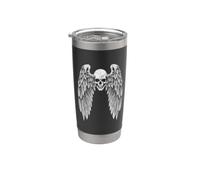 Grunge Wings Angel On Back Skull y2k 2000s Goth Emo Harajuku Bicchiere termico in acciaio inox doppia parete