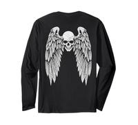 Grunge Wings Angel On Back Skull y2k 2000s Goth Emo Harajuku Maglia a Manica