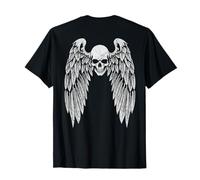 Grunge Wings Angel On Back Skull y2k 2000s Goth Emo Harajuku Maglietta