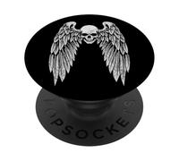 Grunge Wings Angel On Back Skull y2k 2000s Goth Emo Harajuku PopSockets PopGrip Adesivo