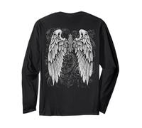 Grunge Wings Angel On Back y2k 2000s Goth Vintage Harajuku Maglia a Manica