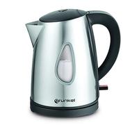 Grunkel Bollitore elettrico in acciaio inox da 1 litro di capacità e 2200 W di potenza. Spia di acqua a bollire, spegnimento automatico e filtro dell'acqua rimovibile. Modello HV-10FX