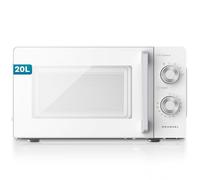 Grunkel Microonde con/senza grill, 20 litri, 700 W + 900 W Grill 20MG 5-6 livelli di potenza, 3 modalità combinate, timer 30 min, colore bianco (senza griglia)