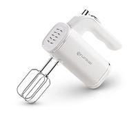 Grunkel - Sbattitore a frusta - Impastatrice per pasticceria 250 W 5 velocità colore bianco con miscelatore e ganci, modello AM-25G