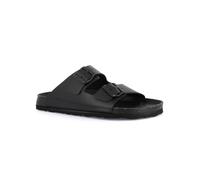 GRUNLAND BOBO CB0734 Nero Ciabatte Uomo Fasce Pelle BIRK 45