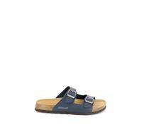 Grunland BOBO CB3013 Blu Ciabatte Uomo Anatomiche Fasce BIRK Fibbie 42
